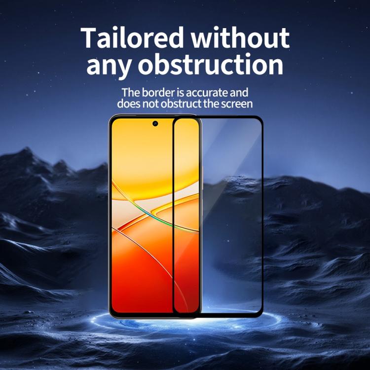 For vivo Y37 Pro Do As You Wish Silk Screen Printed HD Tempered Glass Film - Black