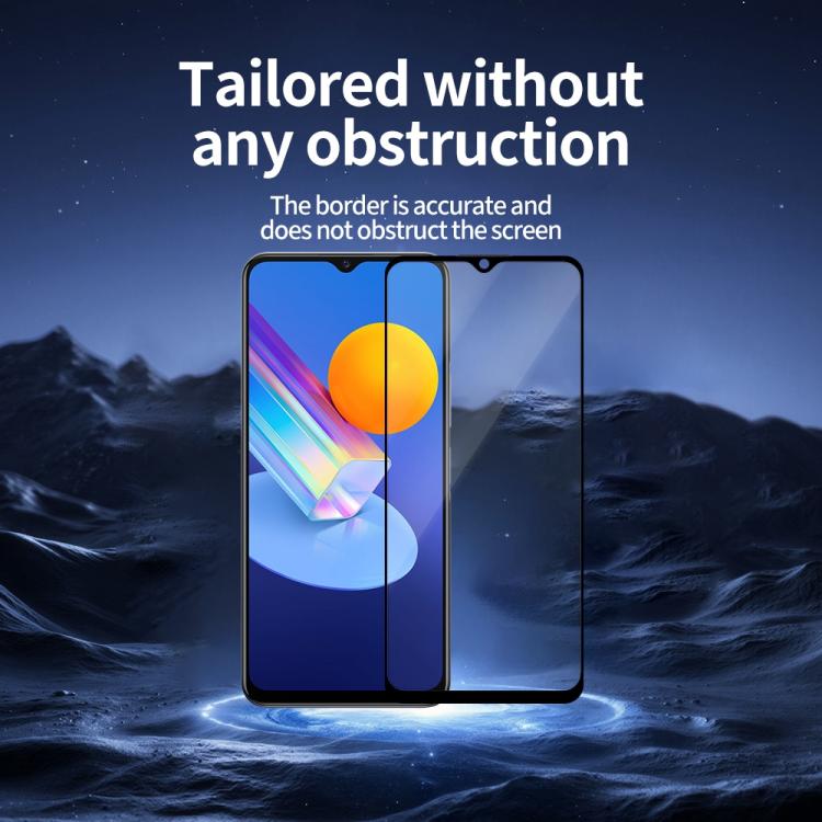 For vivo Y72 / Y73t Do As You Wish Silk Screen Printed HD Tempered Glass Film - Black
