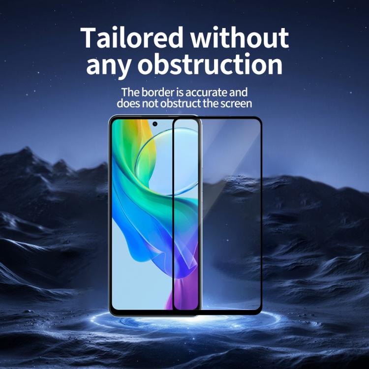 For vivo Y78 / Y78t Do As You Wish Silk Screen Printed HD Tempered Glass Film - Black