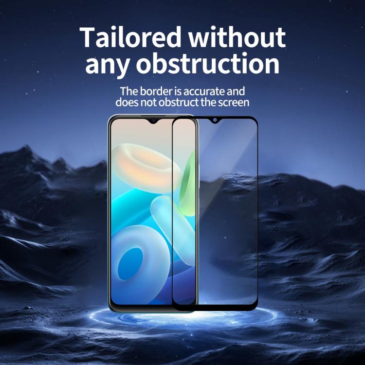 For vivo Y10 / Y10 t1 5pcs / Pack Do As You Wish Silk Screen Printed HD Tempered Glass Film - Black