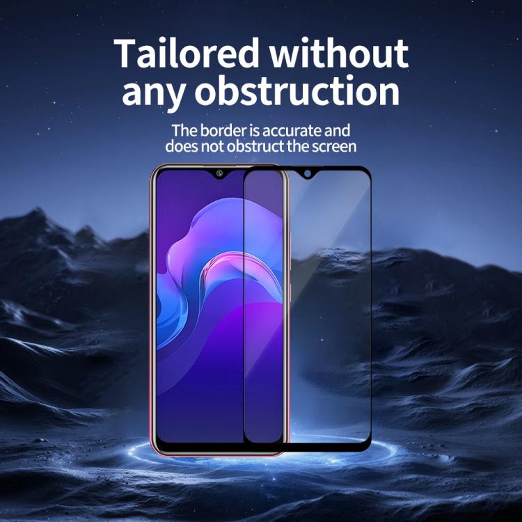 For vivo Y12 5pcs / Pack Do As You Wish Silk Screen Printed HD Tempered Glass Film - Black