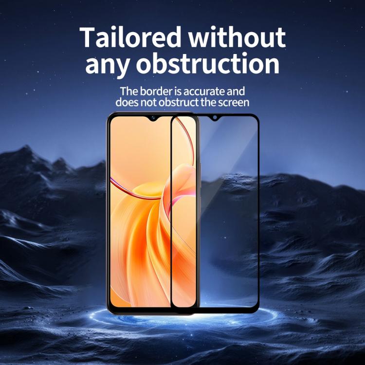 For vivo Y28s 5pcs / Pack Do As You Wish Silk Screen Printed HD Tempered Glass Film - Black