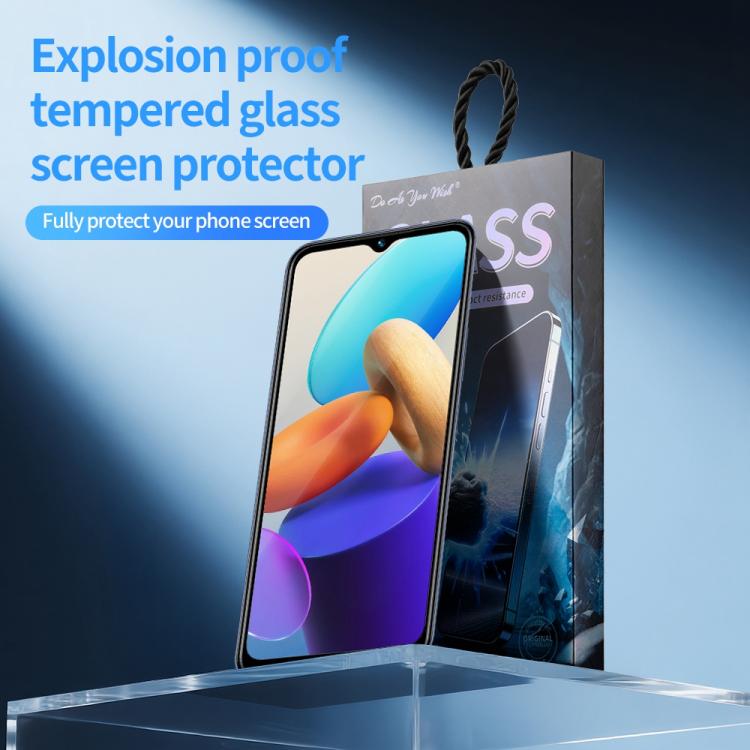For vivo Y35 5G / 4G 5pcs / Pack Do As You Wish Silk Screen Printed HD Tempered Glass Film - Black