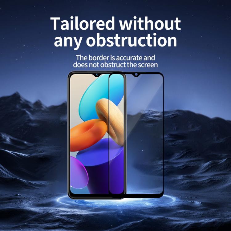 For vivo Y35 5G / 4G 5pcs / Pack Do As You Wish Silk Screen Printed HD Tempered Glass Film - Black