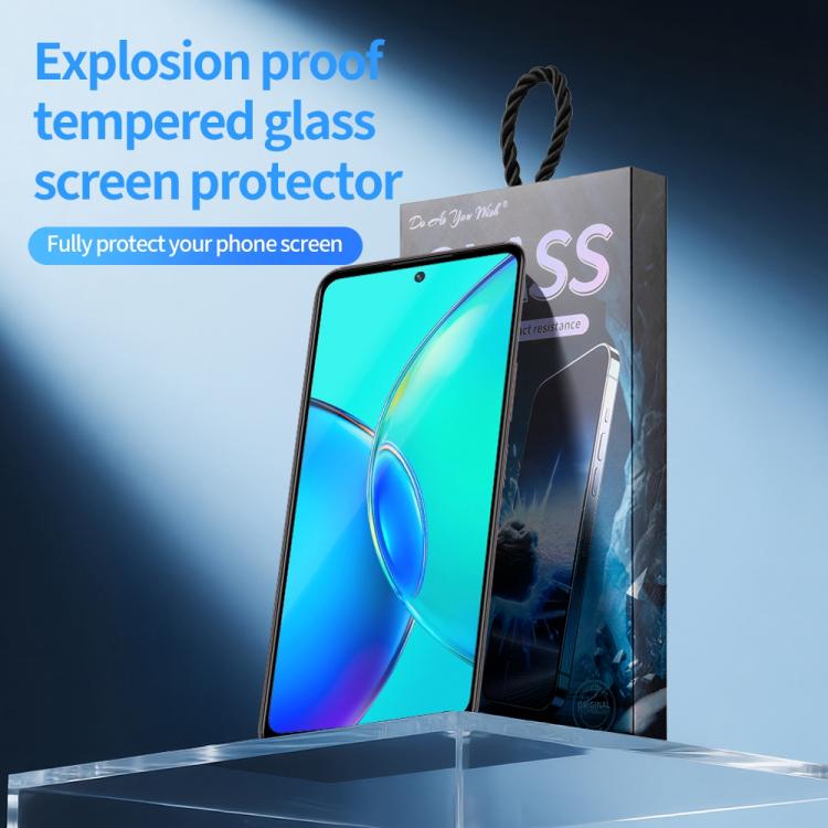 For vivo Y36 5G / Y36i 5pcs / Pack Do As You Wish Silk Screen Printed HD Tempered Glass Film - Black