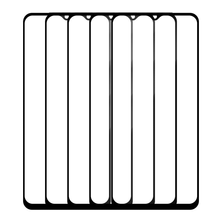 For vivo Y37 5G 5pcs / Pack Do As You Wish Silk Screen Printed HD Tempered Glass Film - Black