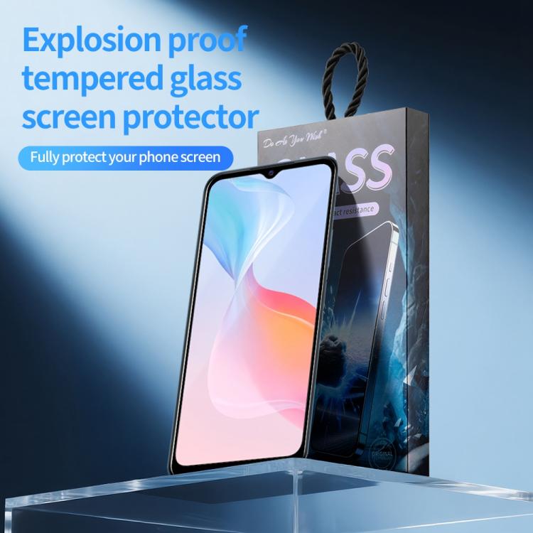 For vivo Y53s 5pcs / Pack Do As You Wish Silk Screen Printed HD Tempered Glass Film - Black