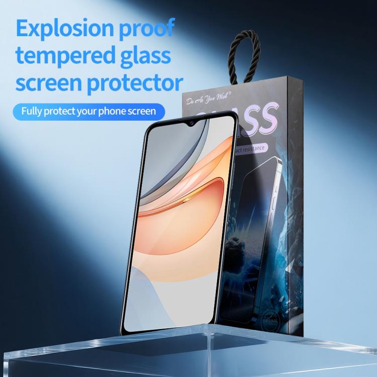For vivo Y54s / Y55s 5pcs / Pack Do As You Wish Silk Screen Printed HD Tempered Glass Film - Black