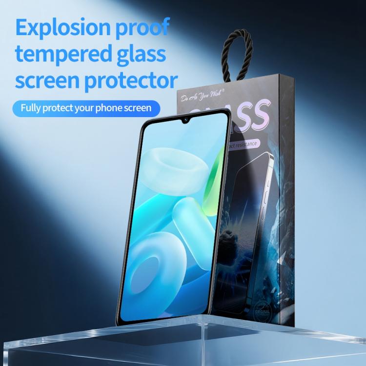 For vivo Y71t 5pcs / Pack Do As You Wish Silk Screen Printed HD Tempered Glass Film - Black