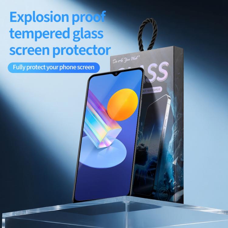 For vivo Y72 / Y73t 5pcs / Pack Do As You Wish Silk Screen Printed HD Tempered Glass Film - Black