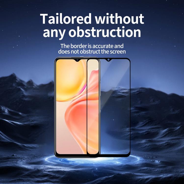 For vivo Y75s 5pcs / Pack Do As You Wish Silk Screen Printed HD Tempered Glass Film - Black