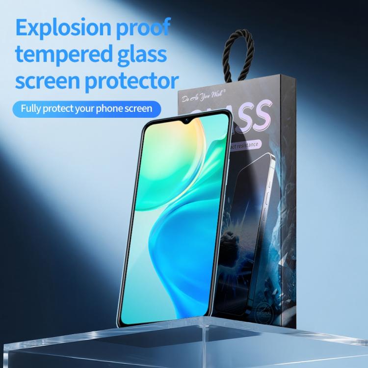 For vivo Y77e 5pcs / Pack Do As You Wish Silk Screen Printed HD Tempered Glass Film - Black