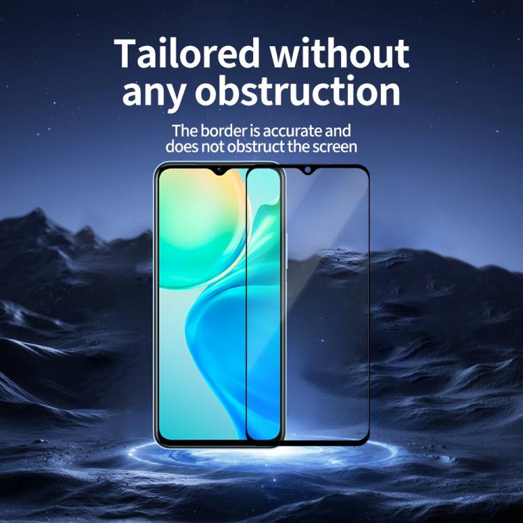 For vivo Y77e 5pcs / Pack Do As You Wish Silk Screen Printed HD Tempered Glass Film - Black
