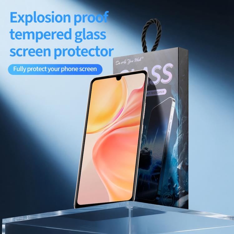 For vivo Y100A 5pcs / Pack Do As You Wish Silk Screen Printed HD Tempered Glass Film - Black
