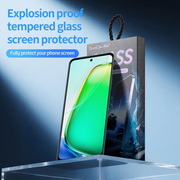 For vivo Y200i 5pcs / Pack Do As You Wish Silk Screen Printed HD Tempered Glass Film - Black
