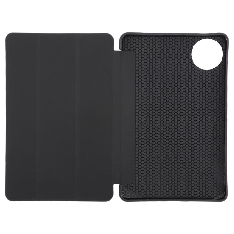 For Huawei MatePad Mini 2025 GEBEI 3-folding Holder Shockproof Flip Leather Tablet Case