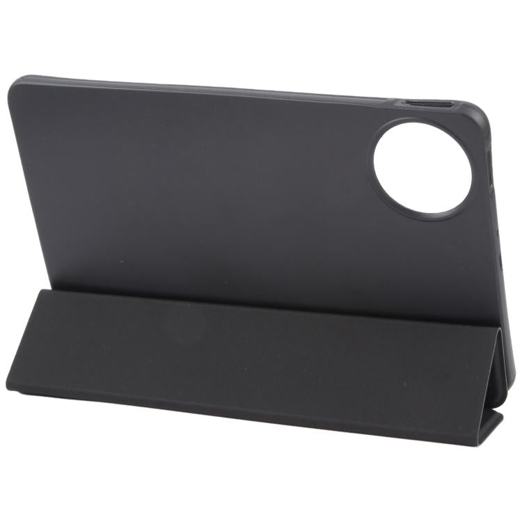 For Huawei MatePad Mini 2025 GEBEI 3-folding Holder Shockproof Flip Leather Tablet Case
