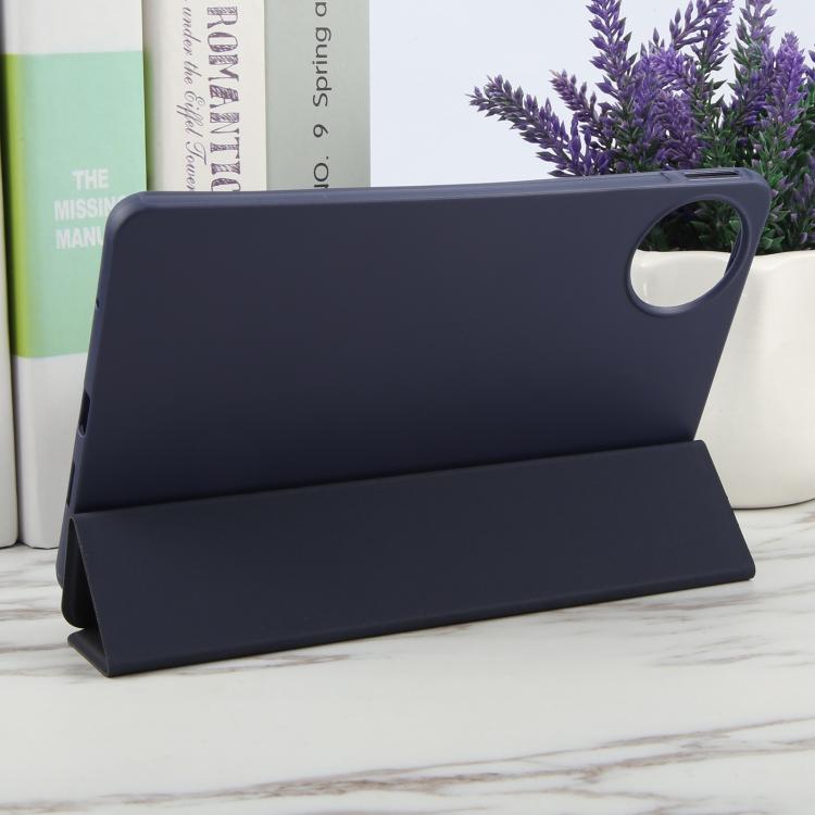 For Huawei MatePad Mini 2025 GEBEI 3-folding Holder Shockproof Flip Leather Tablet Case