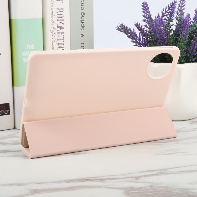 For Huawei MatePad Mini 2025 GEBEI 3-folding Holder Shockproof Flip Leather Tablet Case