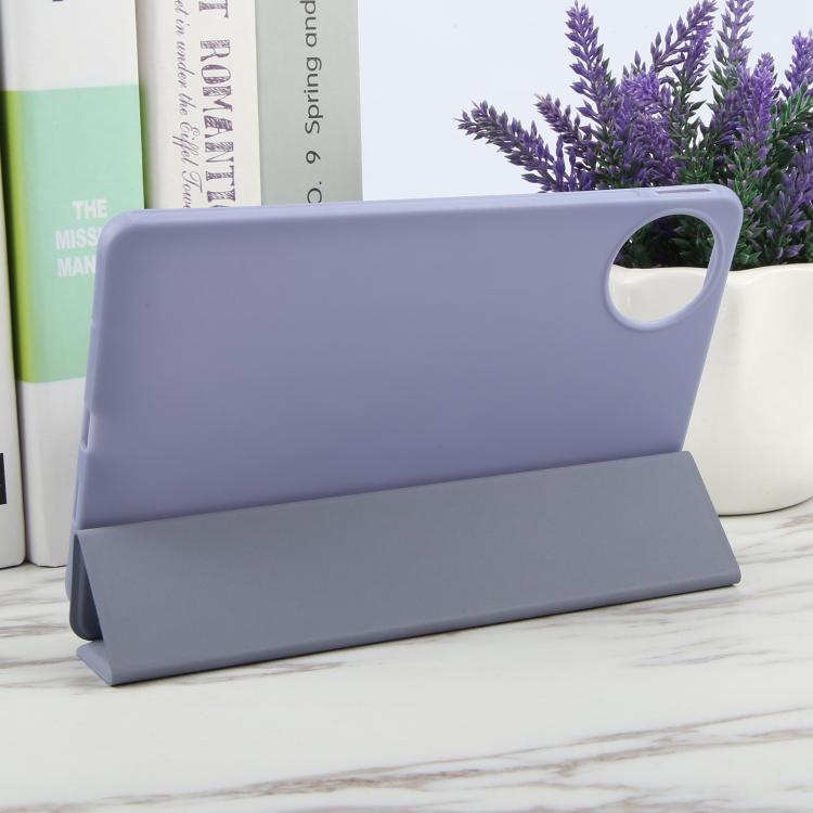 For Huawei MatePad Mini 2025 GEBEI 3-folding Holder Shockproof Flip Leather Tablet Case