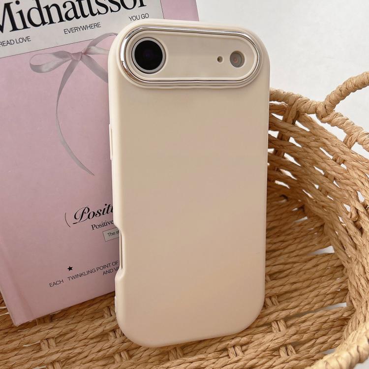 For iPhone Air Fat Dun Solid Color Metal Photo Frame TPU Phone Case