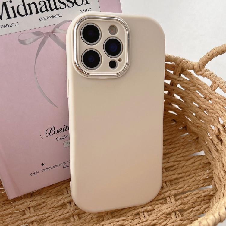 For iPhone 14 Pro Max Fat Dun Solid Color Metal Photo Frame TPU Phone Case