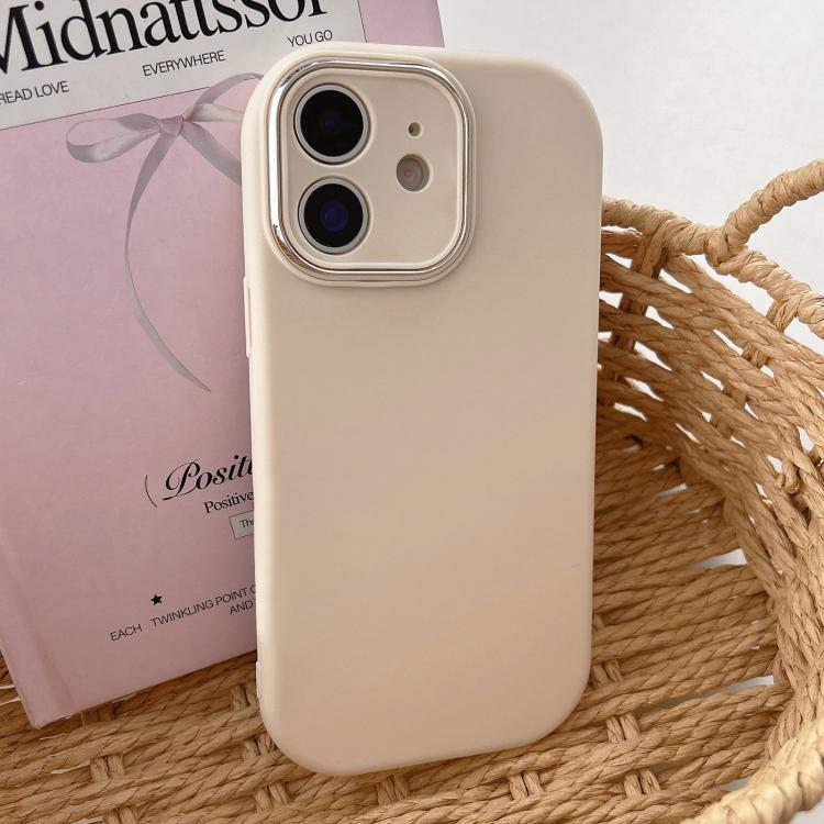 For iPhone 11 Fat Dun Solid Color Metal Photo Frame TPU Phone Case