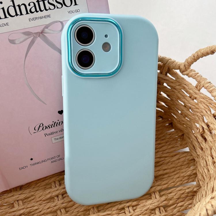 For iPhone 11 Fat Dun Solid Color Metal Photo Frame TPU Phone Case