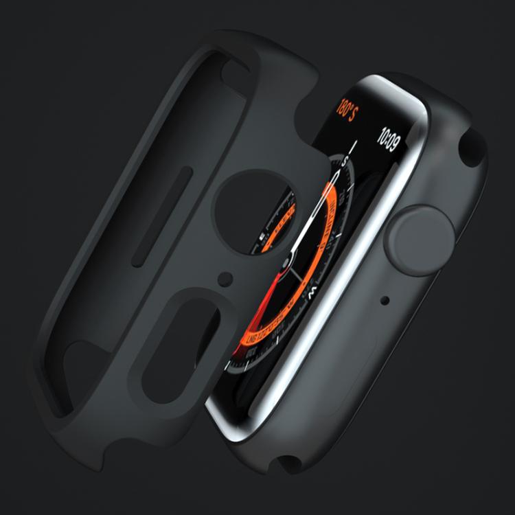 For Apple Watch Series 9 / 8 / 7 41mm xDfind PC Frosted Hollow Half Coverage Watch Cover