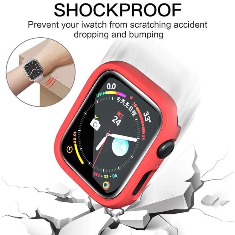 For Apple Watch Series 6 / 5 / 4 / SE 44mm xDfind PC Frosted Hollow Half Coverage Watch Cover