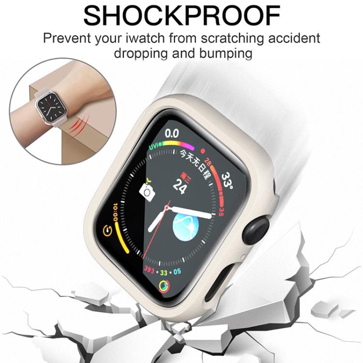 For Apple Watch Series 6 / 5 / 4 / SE 44mm xDfind PC Frosted Hollow Half Coverage Watch Cover