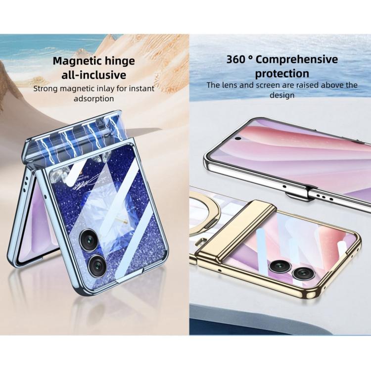 For Honor Magic V Flip 2 GKK Integrated Folding Magnetic Hinge Phantom Phone Case with Rotating Stand