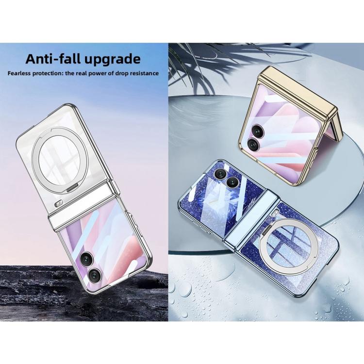 For Honor Magic V Flip 2 GKK Integrated Folding Magnetic Hinge Phantom Phone Case with Rotating Stand