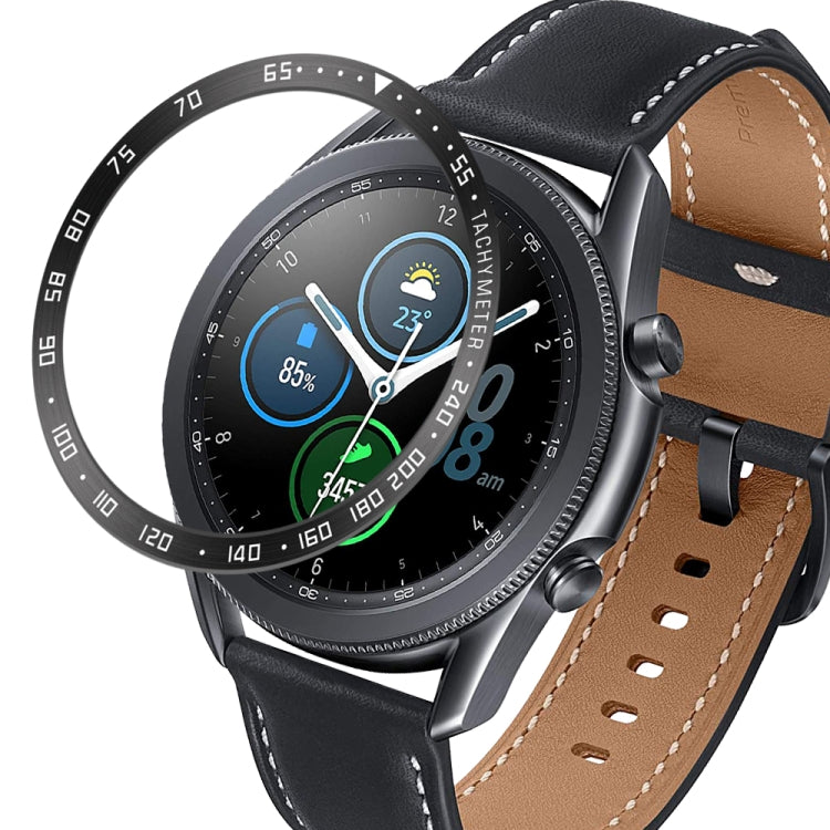 For Samsung Galaxy Watch 3 45mm Smart Watch Steel Bezel Ring, E Version