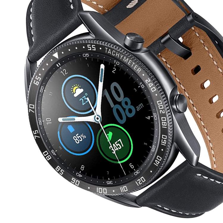 For Samsung Galaxy Watch 3 45mm Smart Watch Steel Bezel Ring, E Version