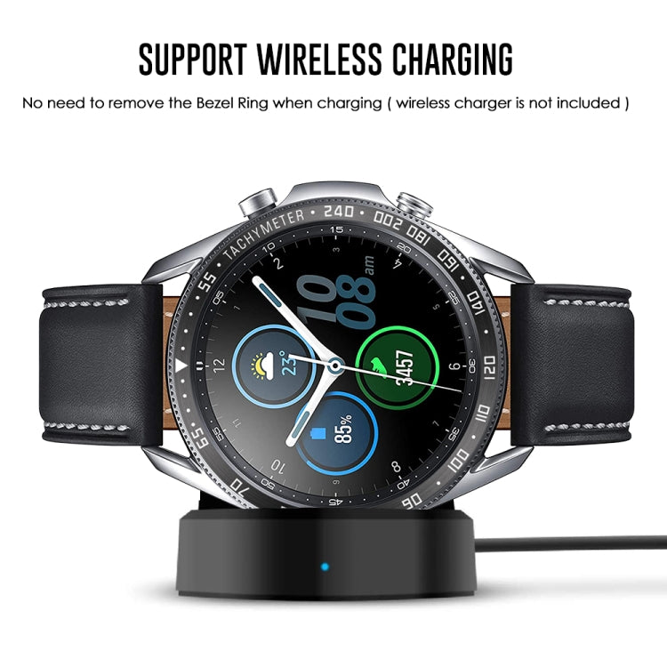 For Samsung Galaxy Watch 3 45mm Smart Watch Steel Bezel Ring, E Version
