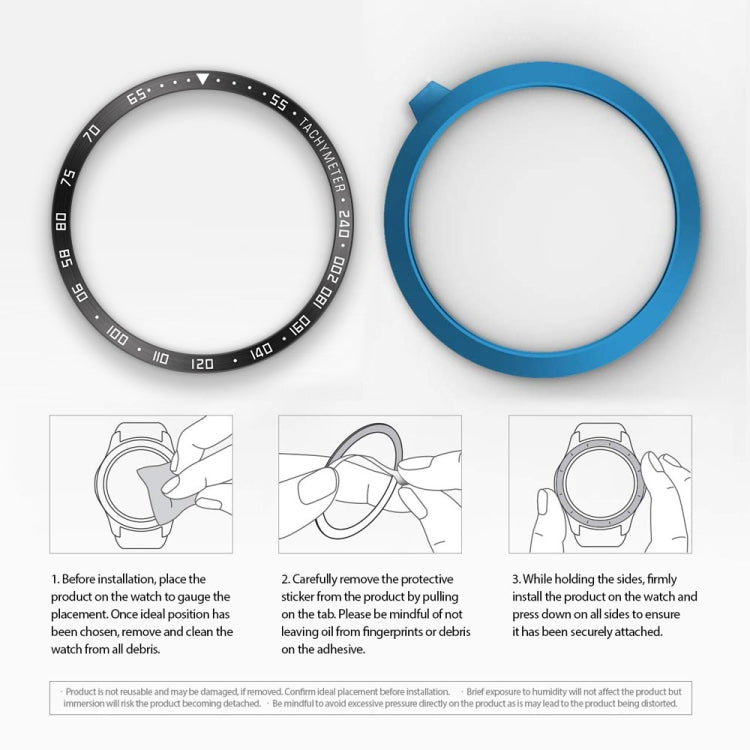 For Samsung Galaxy Watch 3 45mm Smart Watch Steel Bezel Ring, E Version