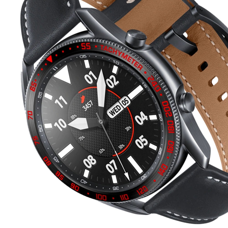 For Samsung Galaxy Watch 3 45mm Smart Watch Steel Bezel Ring, E Version