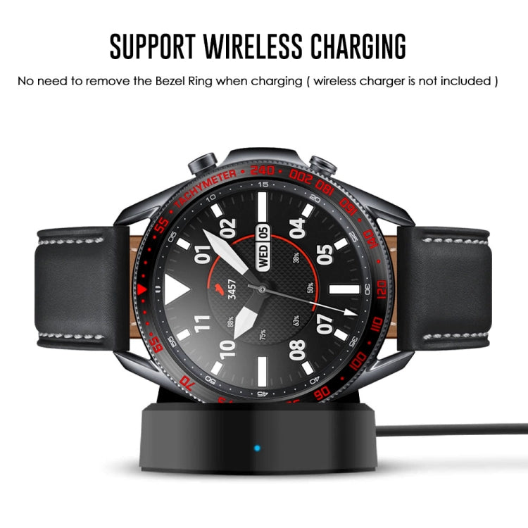 For Samsung Galaxy Watch 3 45mm Smart Watch Steel Bezel Ring, E Version