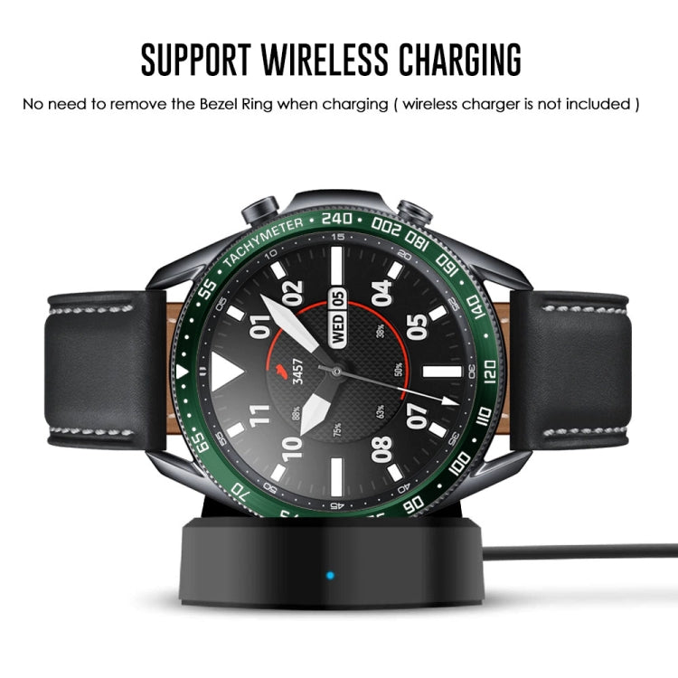 For Samsung Galaxy Watch 3 45mm Smart Watch Steel Bezel Ring, E Version