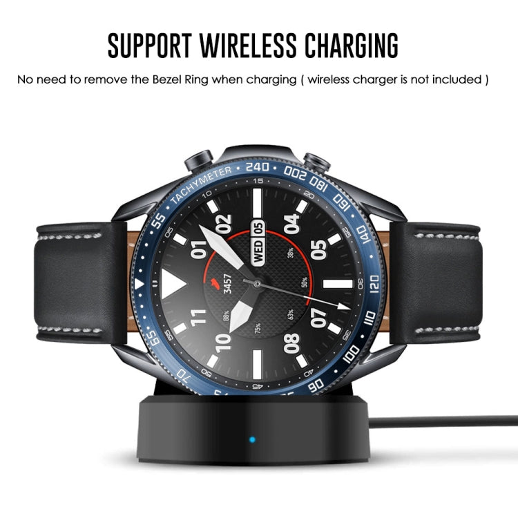 For Samsung Galaxy Watch 3 45mm Smart Watch Steel Bezel Ring, E Version