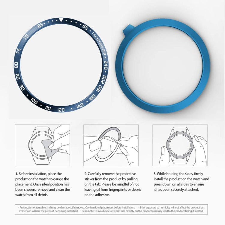 For Samsung Galaxy Watch 3 45mm Smart Watch Steel Bezel Ring, E Version