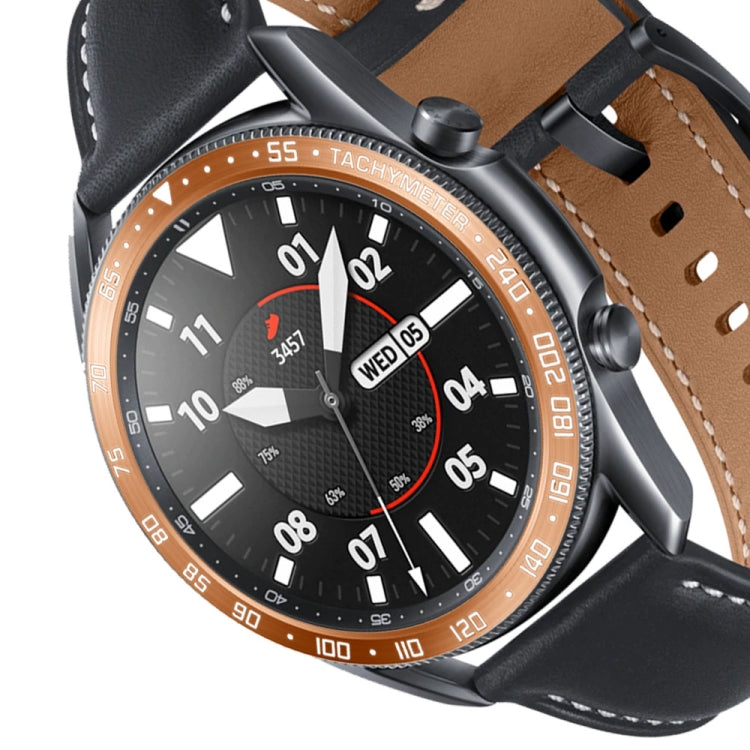 For Samsung Galaxy Watch 3 45mm Smart Watch Steel Bezel Ring, E Version