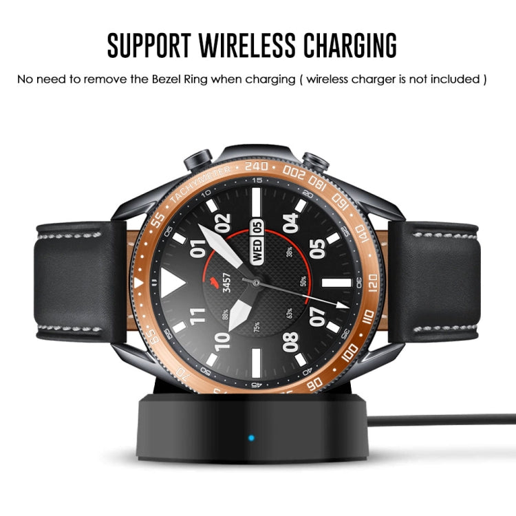 For Samsung Galaxy Watch 3 45mm Smart Watch Steel Bezel Ring, E Version