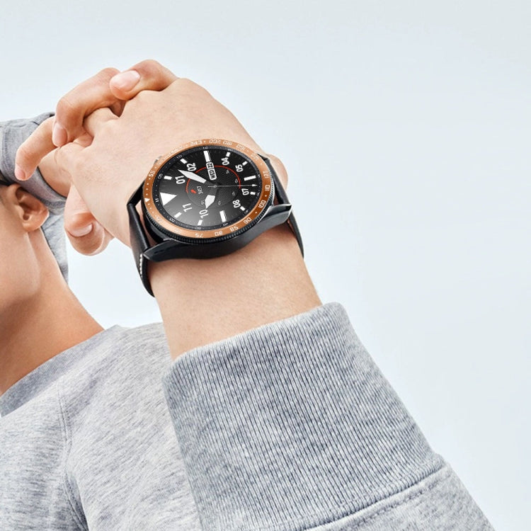 For Samsung Galaxy Watch 3 45mm Smart Watch Steel Bezel Ring, E Version