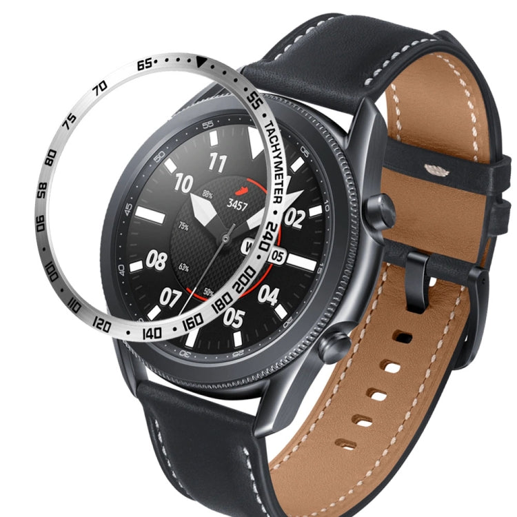 For Samsung Galaxy Watch 3 45mm Smart Watch Steel Bezel Ring, E Version