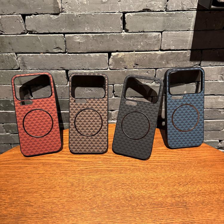 For Xiaomi 17 Pro Max Triangular Texture Magsafe PC Phone Case