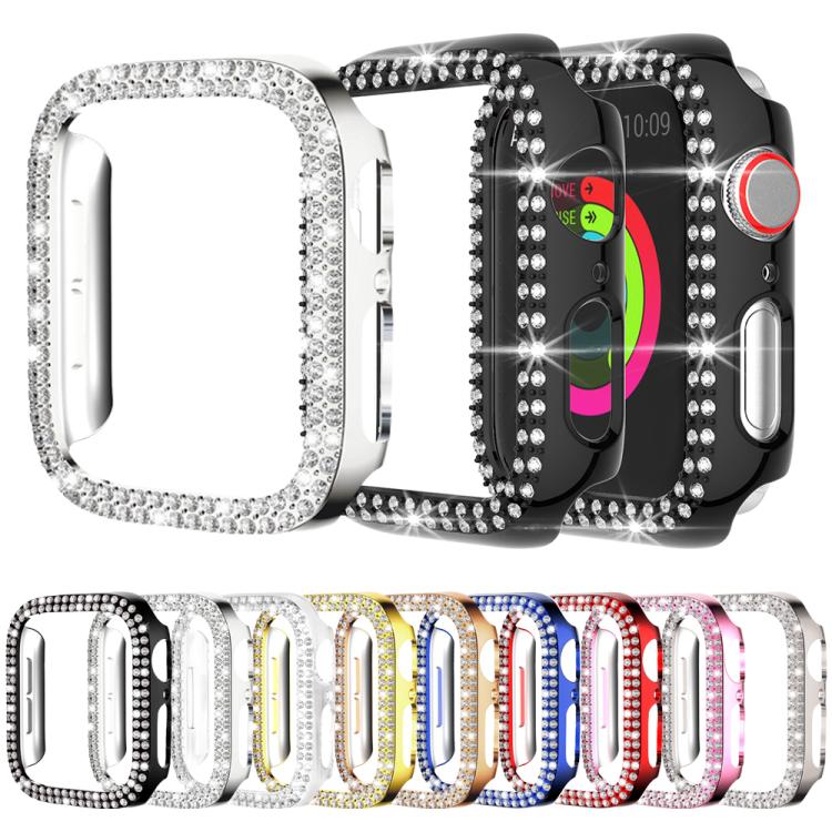 For Apple Watch Series 3 / 2 / 1 38mm xDfind Double Row Diamond Hollow PC Watch Cover