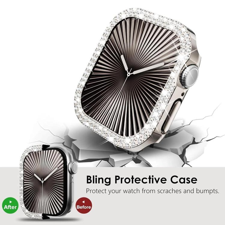 For Apple Watch Series 3 / 2 / 1 38mm xDfind Double Row Diamond Hollow PC Watch Cover