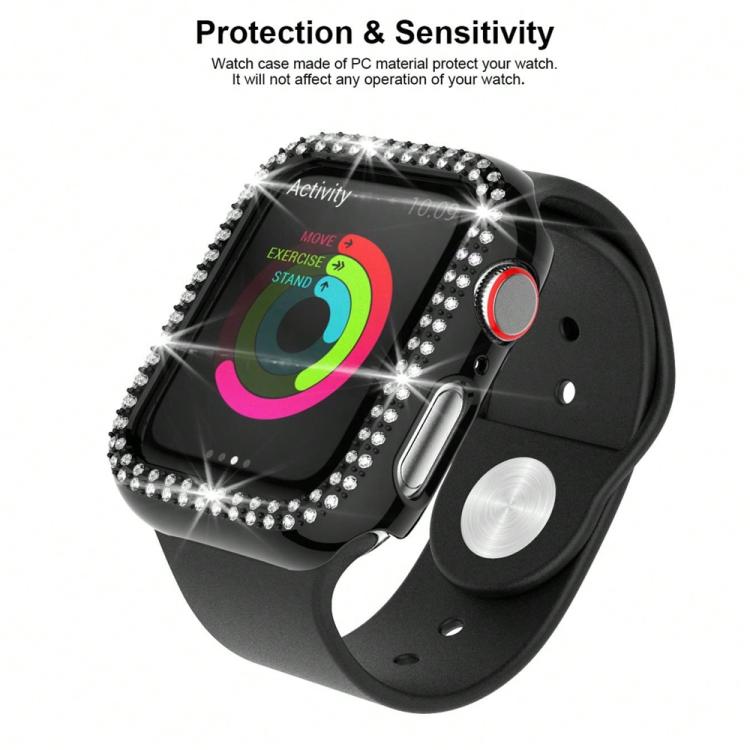 For Apple Watch Series 3 / 2 / 1 38mm xDfind Double Row Diamond Hollow PC Watch Cover